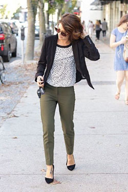 Olive green pants outfit work: Street Style,  Casual Outfits,  Classy Fashion  
