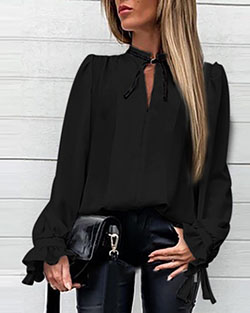 Black colour outfit with sweater, blouse, shirt: Black Outfit,  T-Shirt Outfit  