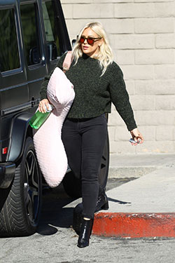Dresses ideas with leggings, tights, jeans: Los Angeles,  Hilary Duff,  Date Outfits,  Street Style  