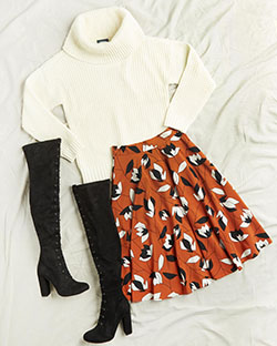 Orange and green colour combination with miniskirt, trousers: T-Shirt Outfit,  Date Outfits  