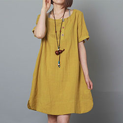 Linen mumu dress plus size: summer outfits,  Maxi dress,  day dress,  yellow outfit  