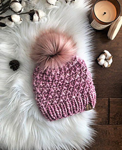 Pink colour outfit, you must try with fashion accessory, feather, beanie: Fake fur,  Knit cap,  Eugenia Kim,  Fashion accessory,  Pink Outfit,  Winter Outfit Ideas  