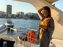 Stefanie Capshield having fun, water transportation, luxury yacht: Instagram girls  
