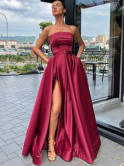 Lookbook fashion burgundy prom dress bridal party dress, bridesmaid dress: Evening gown,  Bridesmaid dress,  Ball gown,  fashion model,  Prom Dresses,  Haute couture,  Formal wear,  Bridal Party Dress,  Maroon And Pink Outfit  