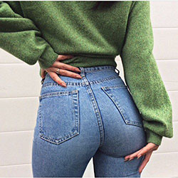 Green lookbook fashion with mom jeans, trousers, jeans: Jeans Outfit,  green outfit,  Levi Strauss & Co.  