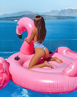 pink outfits for women with swimwear, life enjoyment, water park: Water park,  Instagram girls  