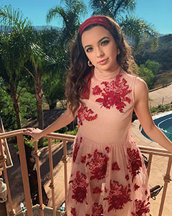 pink colour outfit with dress, photoshoot ideas, Natural Lips: Pink Dresses,  TikTok Star Vanessa Merrell  