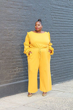 Yellow colour ideas with: Plus size outfit,  yellow outfit  
