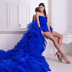 Cobalt blue and blue strapless dress, cocktail dress: Cocktail Dresses,  Strapless dress,  Cobalt blue,  Instagram girls,  Cobalt Blue And Blue Outfit  