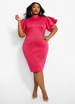 Magenta and pink vogue ideas with cocktail dress, sheath dress, party dress, sheath dress: party outfits,  Cocktail Dresses,  Sheath dress,  fashion model,  Plus size outfit,  Magenta And Pink Outfit  