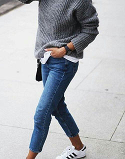 Blue lookbook fashion with fashion accessory, sweater, denim: Jeans Outfit,  Fashion accessory,  Street Style,  Blue Outfit  