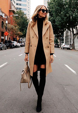 Colour outfit date night outfit, street fashion, casual wear, trench coat: Trench coat,  Street Style,  Classy Winter Dresses,  Camel coat,  Brown Trench Coat,  Wool Coat,  Burberry Trench,  Brown Coat,  Polo coat  