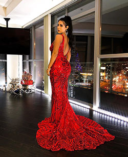Yasmin Kavari dress, gown formal wear outfit ideas: Haute couture,  Instagram girls,  Red Dress,  Red Gown,  Evening gown  
