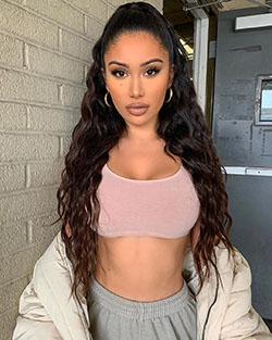Janet Guzman Black Hair Women, Natural Glossy Lips, Long Layered Hair: Long hair,  Brown hair,  Black hair,  Hairstyle Ideas,  Cute Instagram Girls  