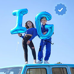 Piper Rockelle having fun, electric blue, inflatable: Electric blue,  Piper Rockelle Instagram  