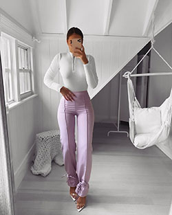 White and pink sportswear, trousers, legs picture: Instagram girls,  White And Pink Outfit  