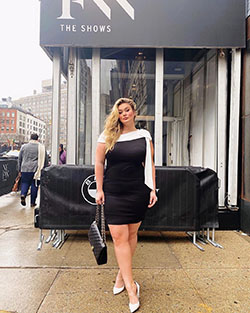 Hunter McGrady dress little black dress matching style, fine legs: 