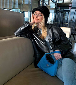Elsa Hosk leather jacket, leather, jacket dresses ideas: jacket,  Leather jacket,  Black Leather Jacket  