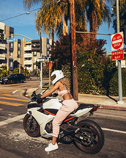 Jena Frumes photography for girl, automotive design, motorcycle: Instagram girls  