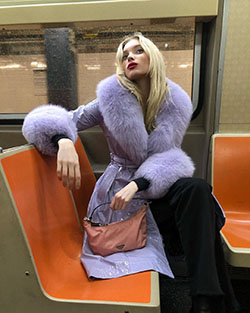 Elsa Hosk fur clothing, fur outfit style, legs pic: Fur clothing,  Instagram girls  