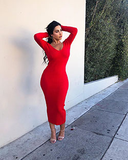 Yasmin Kavari dress matching ideas for girls, Lip Makeup, outfit designs: Red Dress  