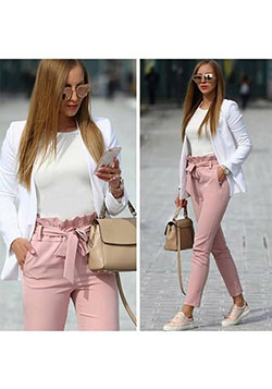 Outfits pantalon con lazo, casual wear, bow tie: Bow tie,  Pant Outfits  