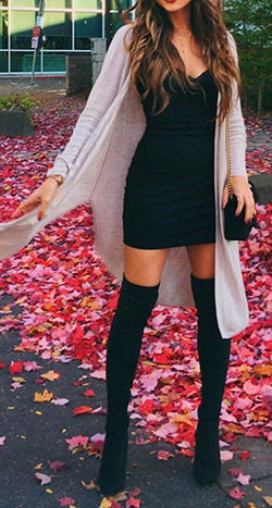 Night out outfit ideas with booties: Hot Girls,  Boot Outfits,  Knee High Boot,  Red Outfit  