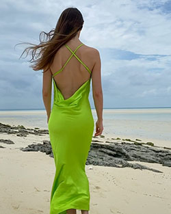 Yellow and green cocktail dress, outfit ideas: Cocktail Dresses,  Instagram girls,  Yellow And Green Outfit  