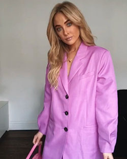 Magenta and purple jacket, blazer, attire ideas: Magenta And Purple Outfit,  Nicola Hughes  