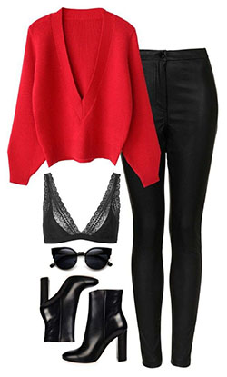 Pink and red classy outfit with fashion accessory, leggings, skirt: Date Outfits,  Fashion accessory,  Pink And Red Outfit  