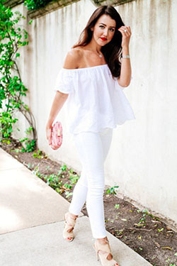 White and pink style outfit with party dress, trousers, leggings: party outfits,  White And Pink Outfit  