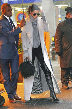 Kendall jenner over the knee boots: Kendall Jenner,  Boot Outfits,  Street Style,  Knee High Boot,  Orange Outfits,  Chap boot  