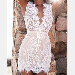 Sexy white lace short dresses: party outfits,  Cocktail Dresses,  Backless dress,  Wedding dress,  Evening gown,  White Outfit  