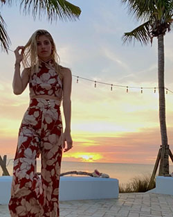 Devon Windsor dress colour outfit, you must try, fashion ideas, palm tree: Instagram girls  