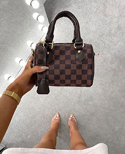 brown dress for girls with leather fashion accessory, leather, handbag, bag: Fashion accessory  