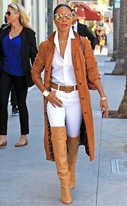 Jada pinkett smith street 2020 jada pinkett smith, street fashion: Will Smith,  Street Style,  Brown Outfit,  Brown Boots Outfits  