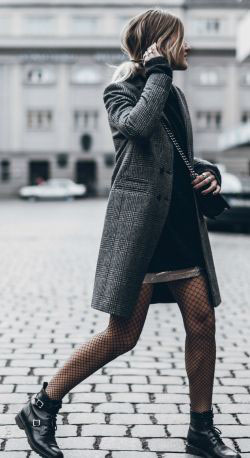 Colour outfit, you must try fishnet elegant outfit little black dress, street fashion: Dress code,  Street Style,  Little Black Dress,  Classy Winter Dresses  