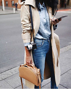 Beige outfit style with dress shirt, blazer, jacket: shirts,  Street Style,  Beige Outfit,  Cool Denim Outfits  