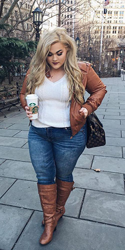 Plus size winter outfits plus size clothing, plus size model: winter outfits,  Cowboy boot,  Street Style,  Winter Outfit Ideas  