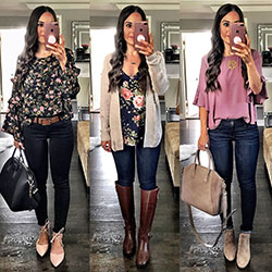 Colour ideas casual teacher outfits, street fashion, casual wear: Street Style,  Pink Outfit,  Floral Top Outfits  