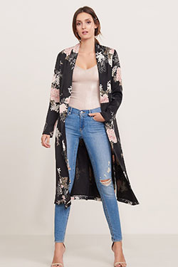 Clarissa Archer denim, jeans, coat outfits for women: Denim,  Kimono Outfit Ideas,  coat,  Jeans Outfit  