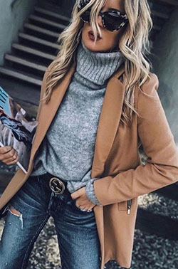 Casual outfit ideas 2019 autumn, winter clothing, street fashion, casual wear, polo neck: winter outfits,  Polo neck,  Street Style,  Classy Winter Dresses  