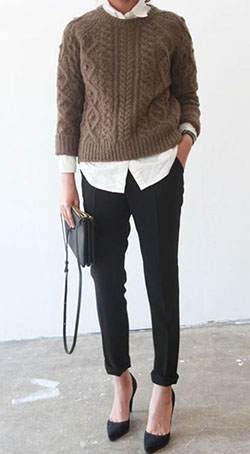 Women winter office outfit: Business casual,  Casual Outfits  