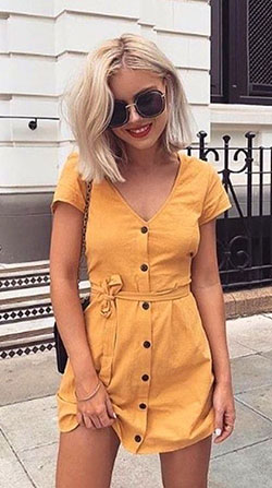 Nemo Smith blond hairs pic, cute and sexy Hairstyle, eyewear: Spring Outfits,  Orange And Yellow Outfit  