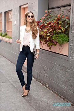 White blazer outfit ideas, business casual, street fashion, informal wear, rosa blazer, casual wear: Business casual,  Informal wear,  Street Style,  Casual Outfits,  Classy Fashion,  White Blazer,  Blazer  