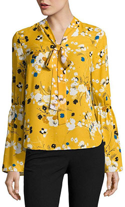 Yellow colour outfit ideas 2020 with blouse, shirt, top: yellow outfit,  Floral Top Outfits  