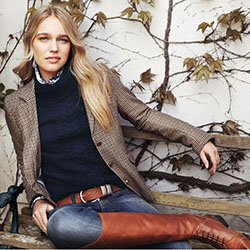 English country style womens clothing: Long hair,  Street Style,  Brown Boots Outfits  