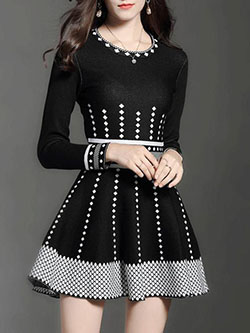 black outfits for girls with cocktail dress, costumes designs: Cocktail Dresses,  Polka dot,  black dress,  Black Cocktail Dress,  Women Dress Outfit  