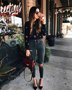 Semi casual outfit ideas, street fashion, casual wear, high rise: Date Outfits,  Street Style  