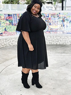 Black fashion nova collection with little black dress: Black Outfit,  Street Style  